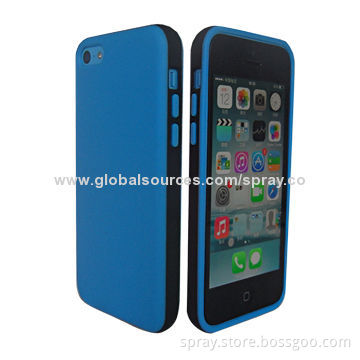 Dual-injection Two-tone Colored TPU Cases for iPhone5C, Tear-resistant